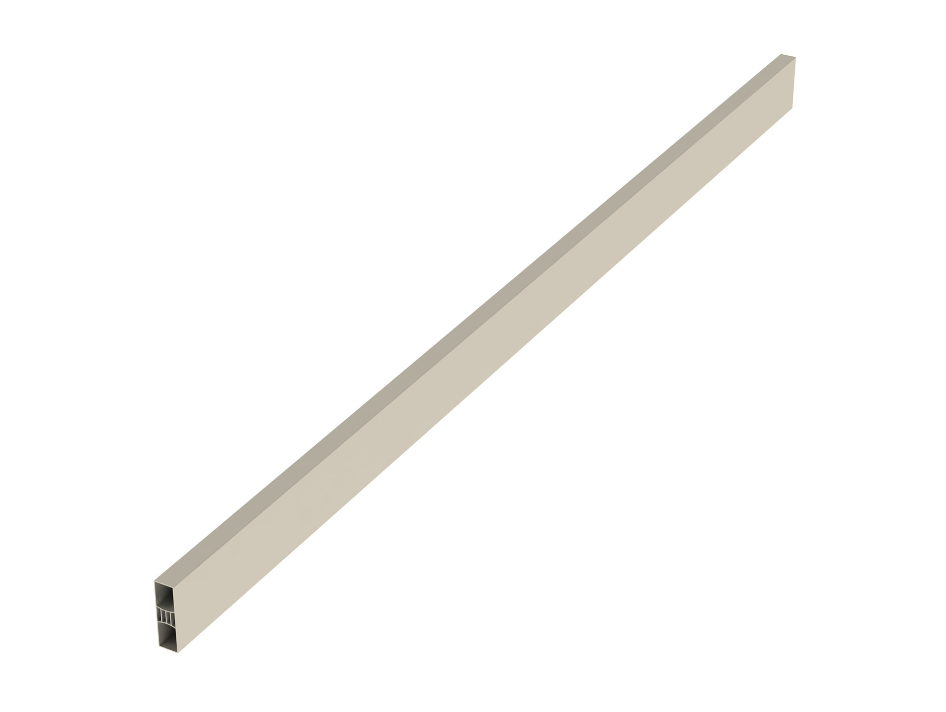 Lame lisse plate ZENEO L.1,5m x l.80mm x Ep.24mm beige